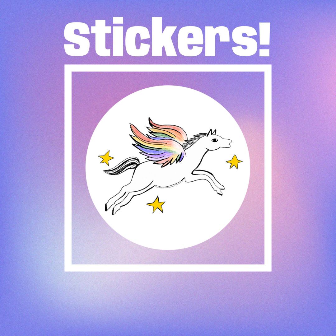 Round Pegasus Sticker