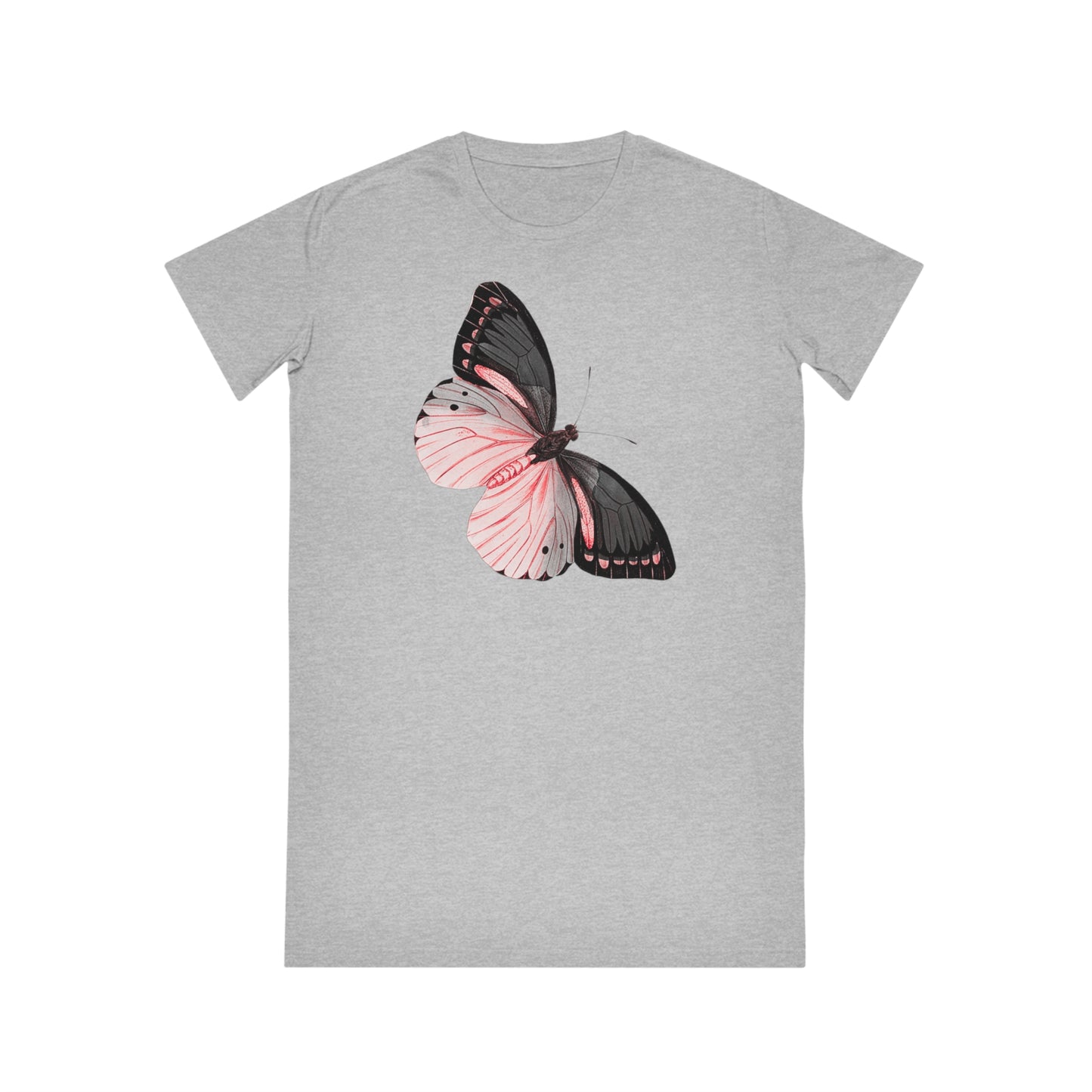 Black/Pink Butterfly T-Shirt Dress