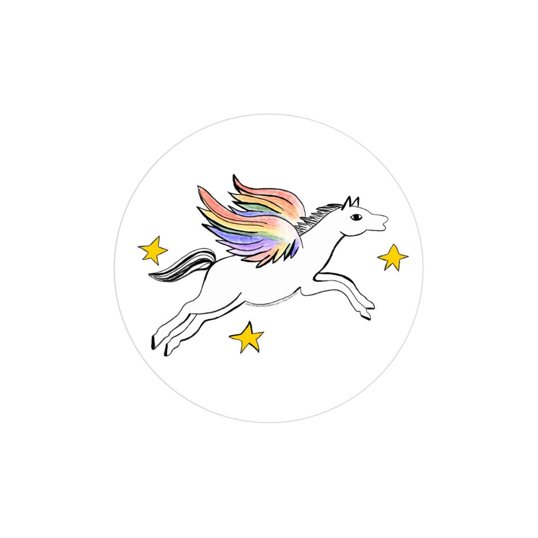 Round Pegasus Sticker