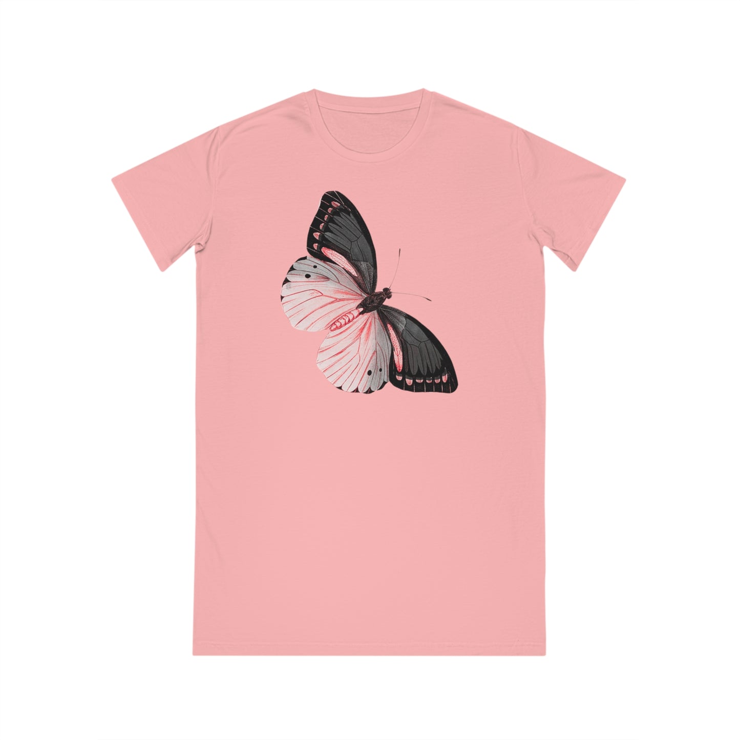 Black/Pink Butterfly T-Shirt Dress