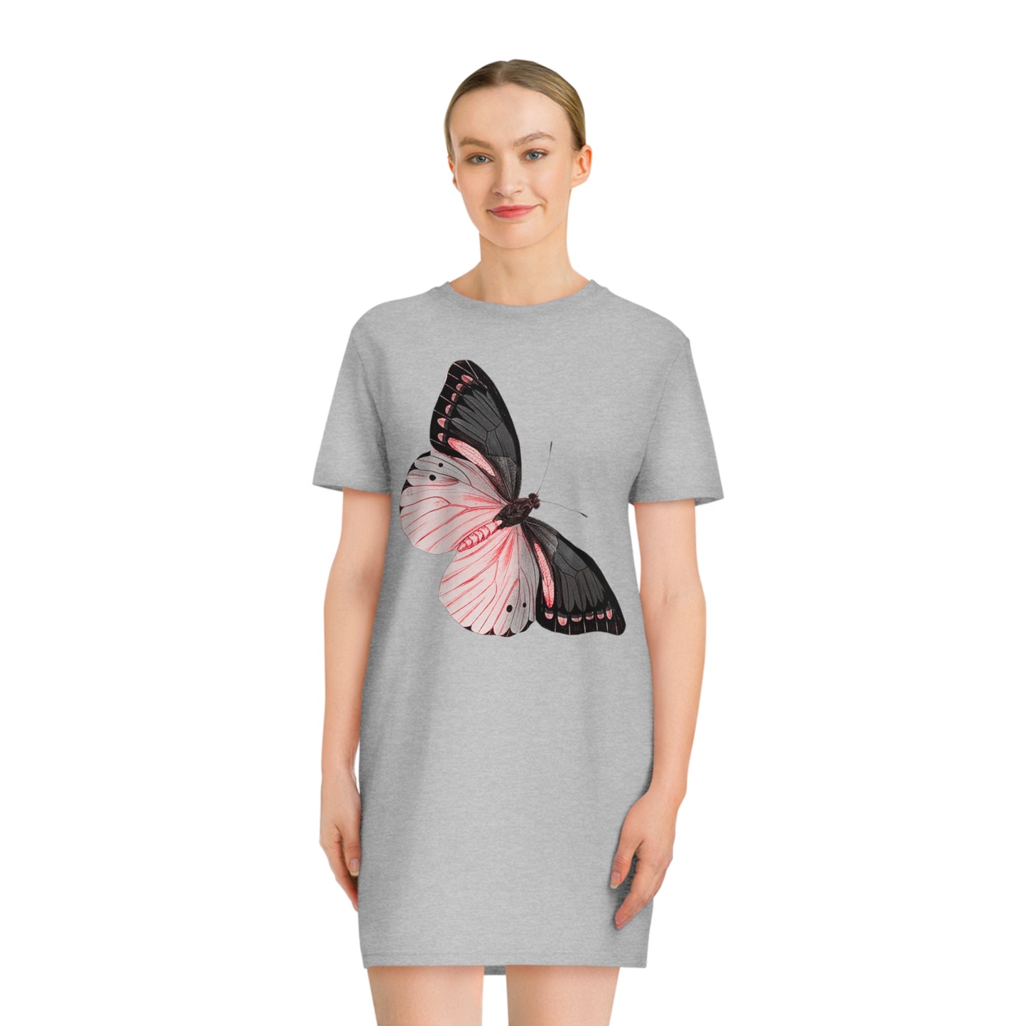 Black/Pink Butterfly T-Shirt Dress