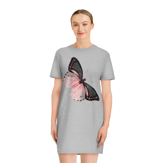 Black/Pink Butterfly T-Shirt Dress