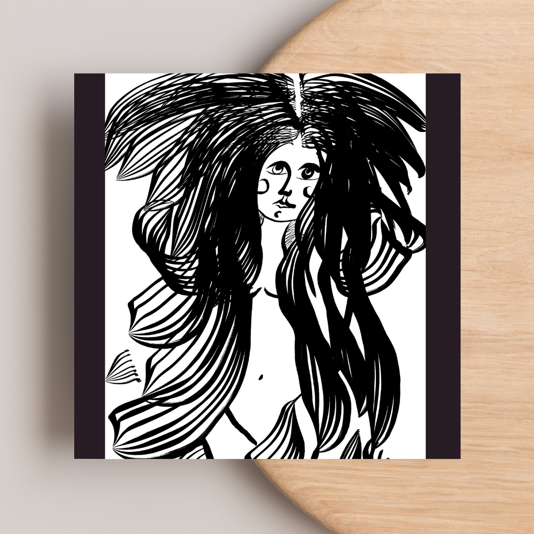 Good Morning Hair Journal 8.5" x 8.5" Blank Page Journal: Art by Mona Anastas