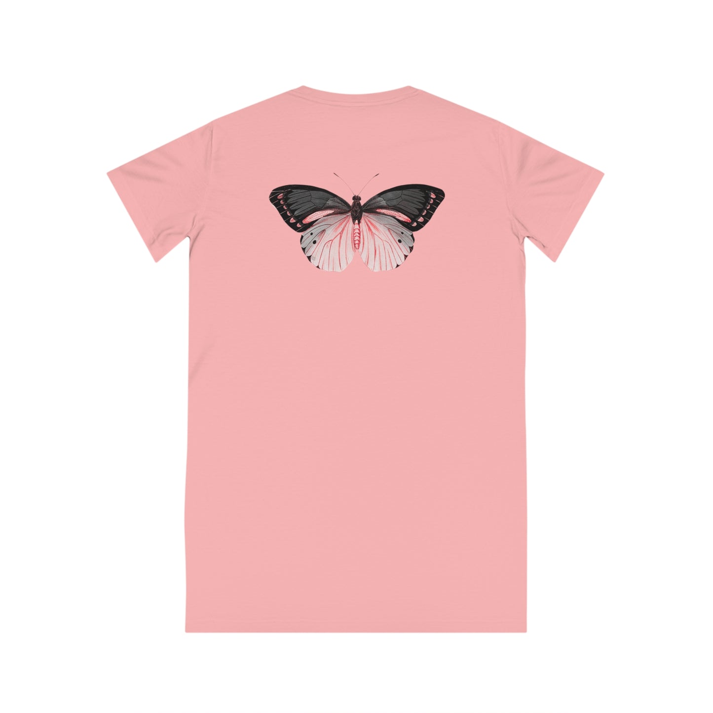 Black/Pink Butterfly T-Shirt Dress