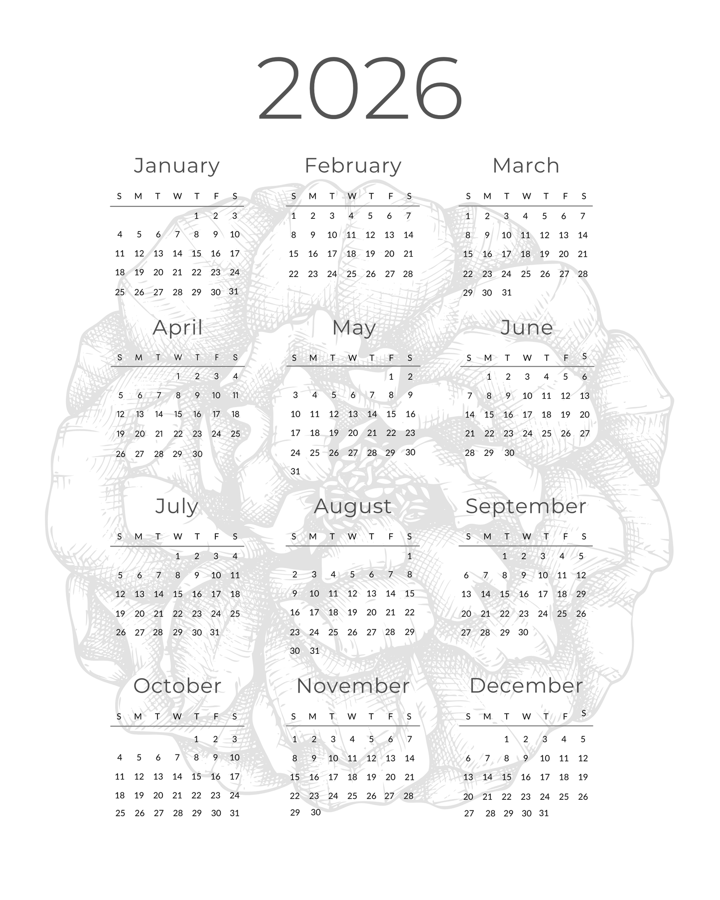 2026 A Moment of Clarity Desk Calendar and Planner - Art by Mona Anastas