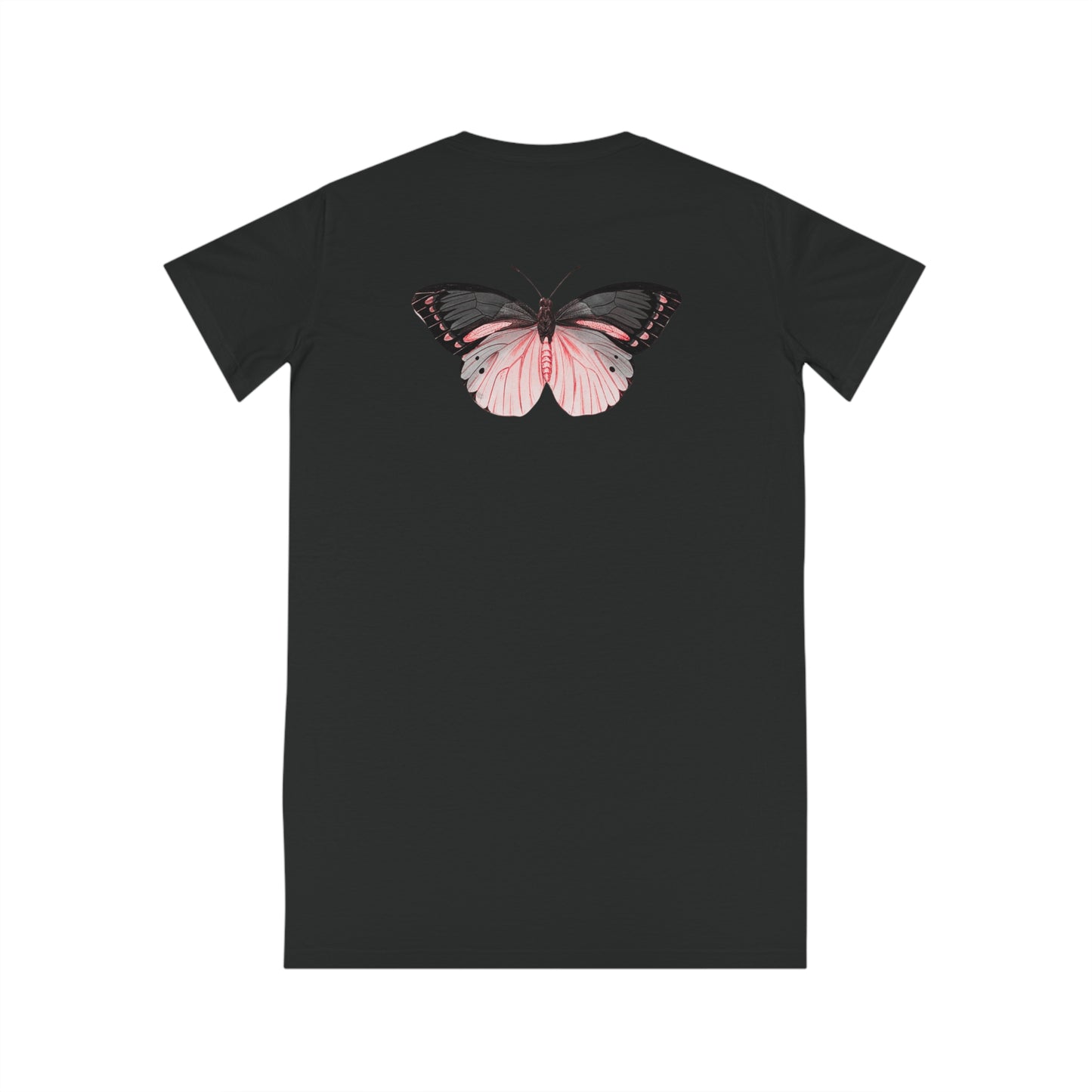 Black/Pink Butterfly T-Shirt Dress