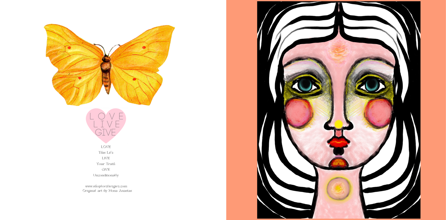 Finding Voice Journal 8.5" x 8.5" Blank Page Journal: Art by Mona Anastas