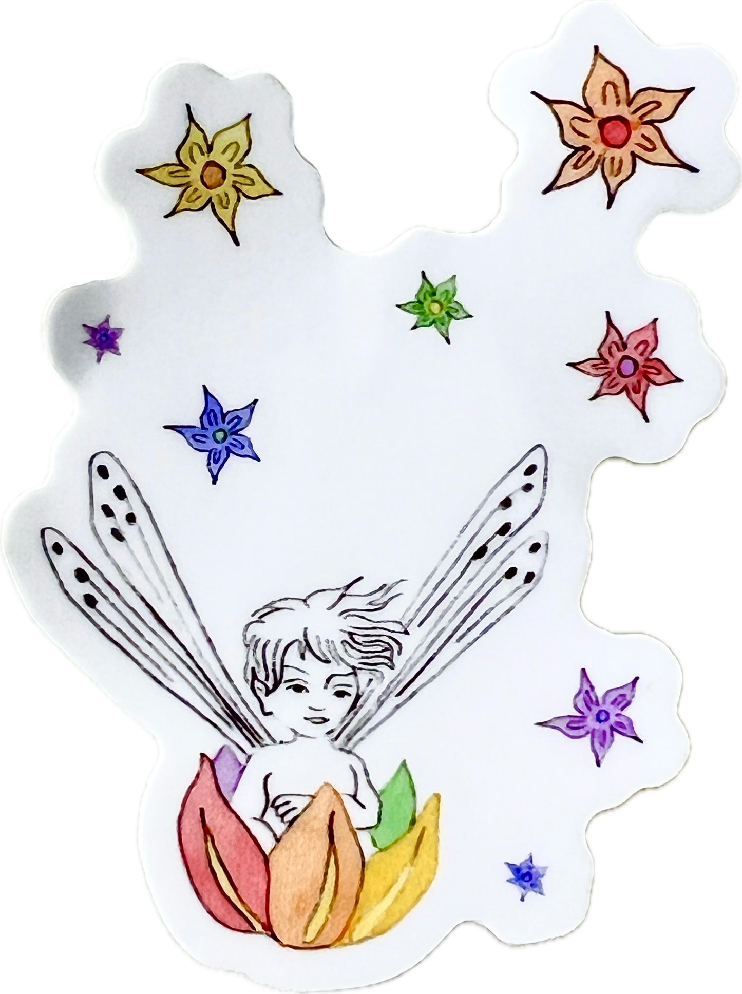 Fairy Boat Die Cut Sticker