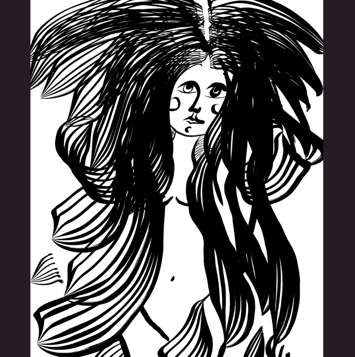 Good Morning Hair Journal 8.5" x 8.5" Blank Page Journal: Art by Mona Anastas