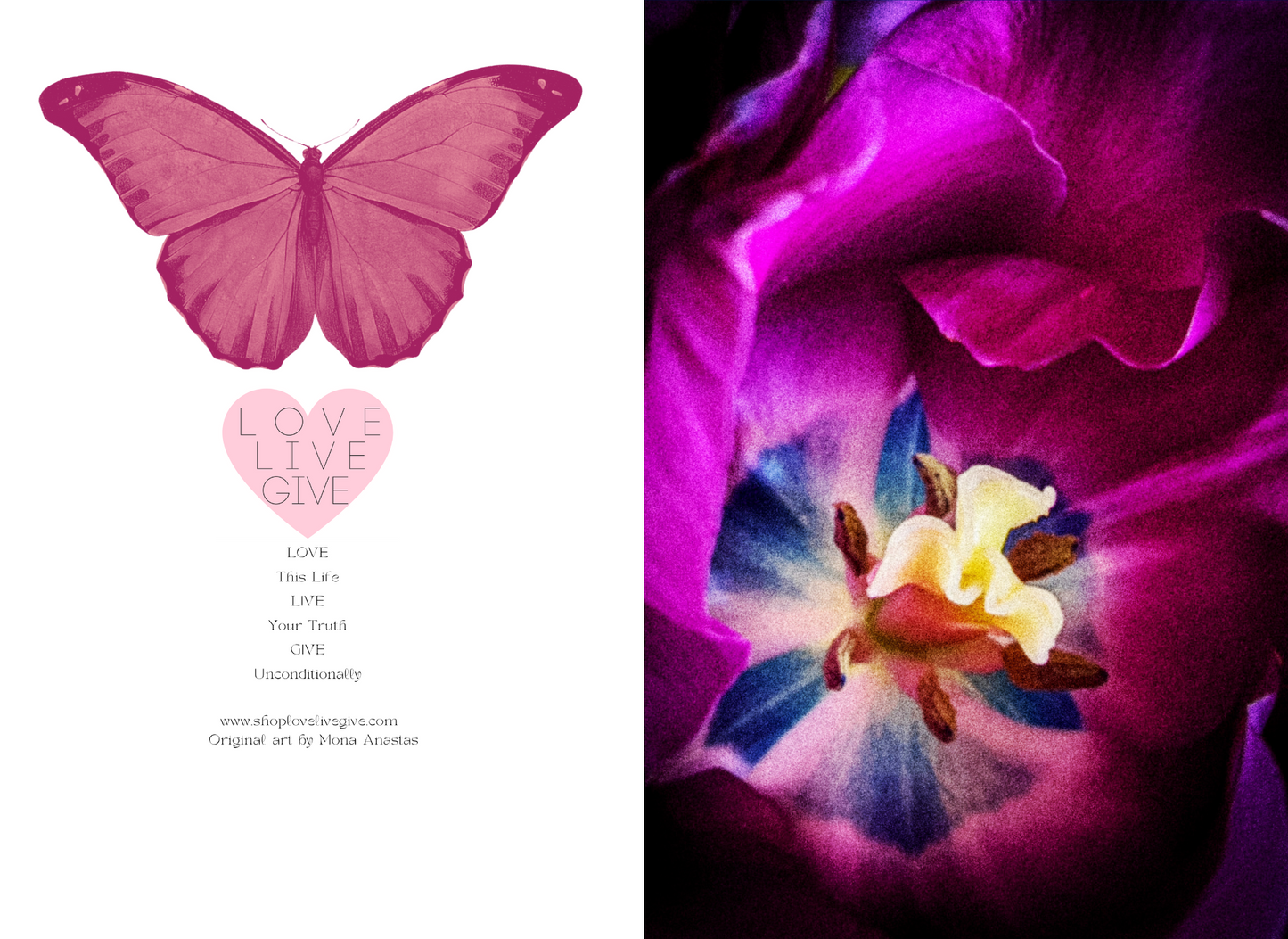 Purple and Blue Tulip Journal: Art by Mona Anastas