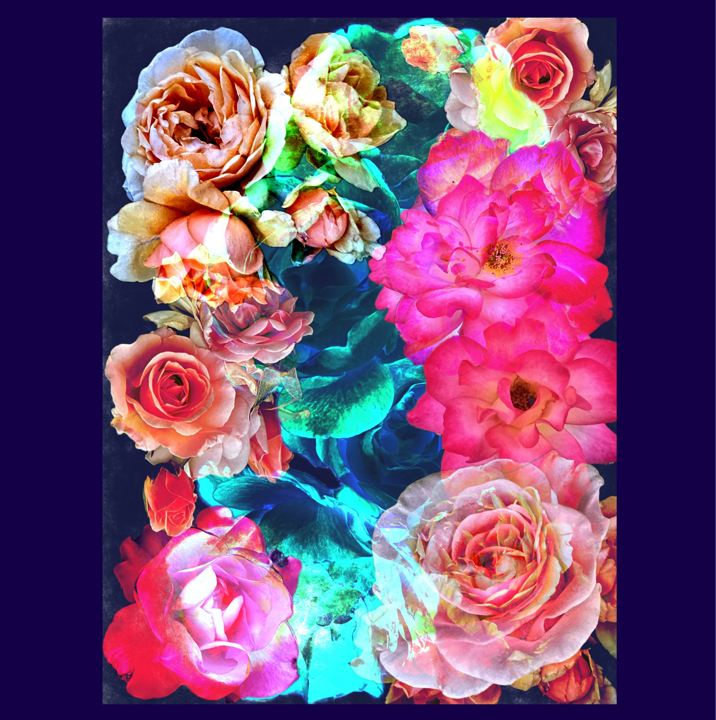 Summer Time Bouquet Blank Page Journal: Art by Mona Anastas