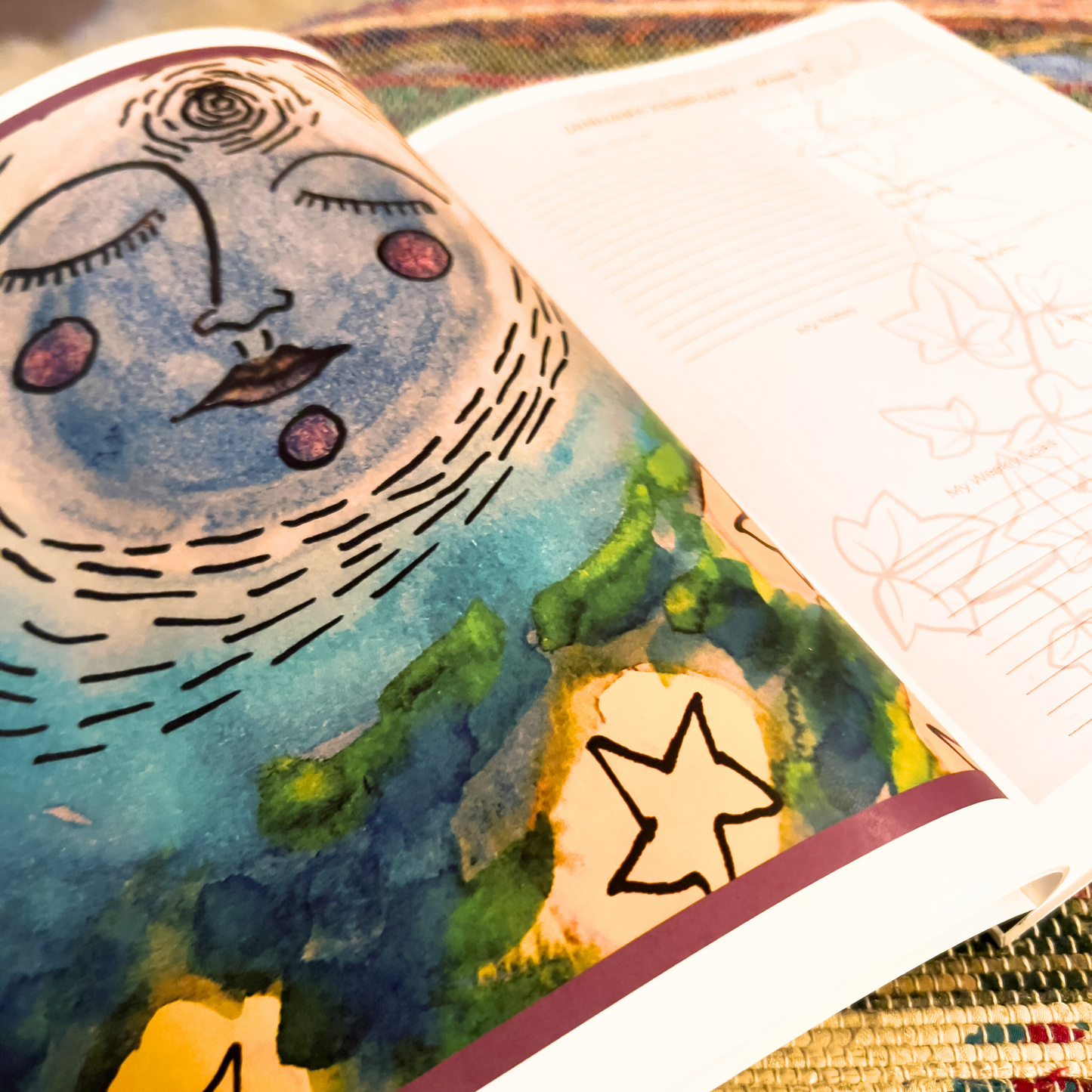 Monthly Planner and Journal with Fill In Calendar: Art by Mona Anastas