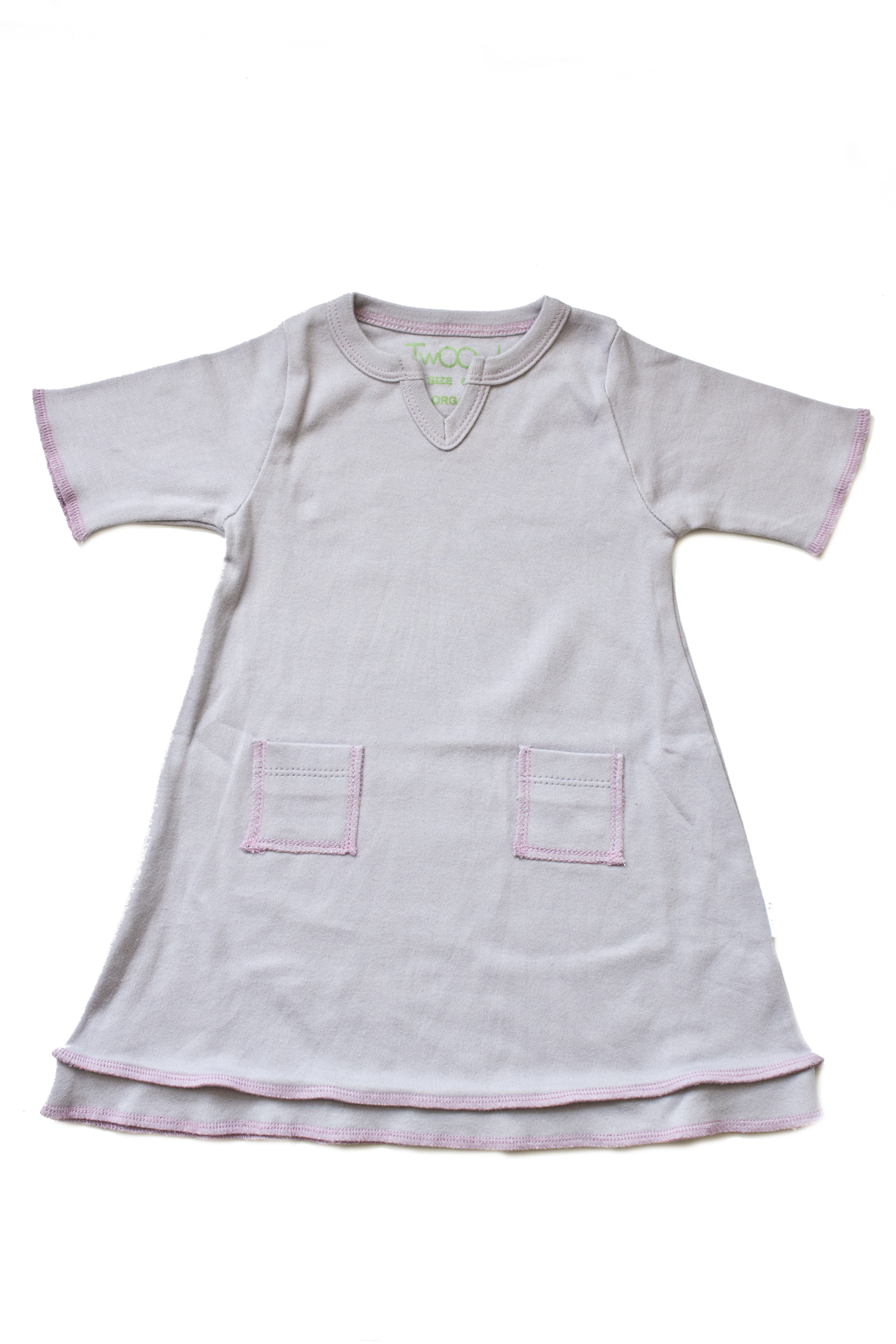 TwOOwls Lavender/Pink Baby Tunic Dress Organic Cotton-Made in the USA