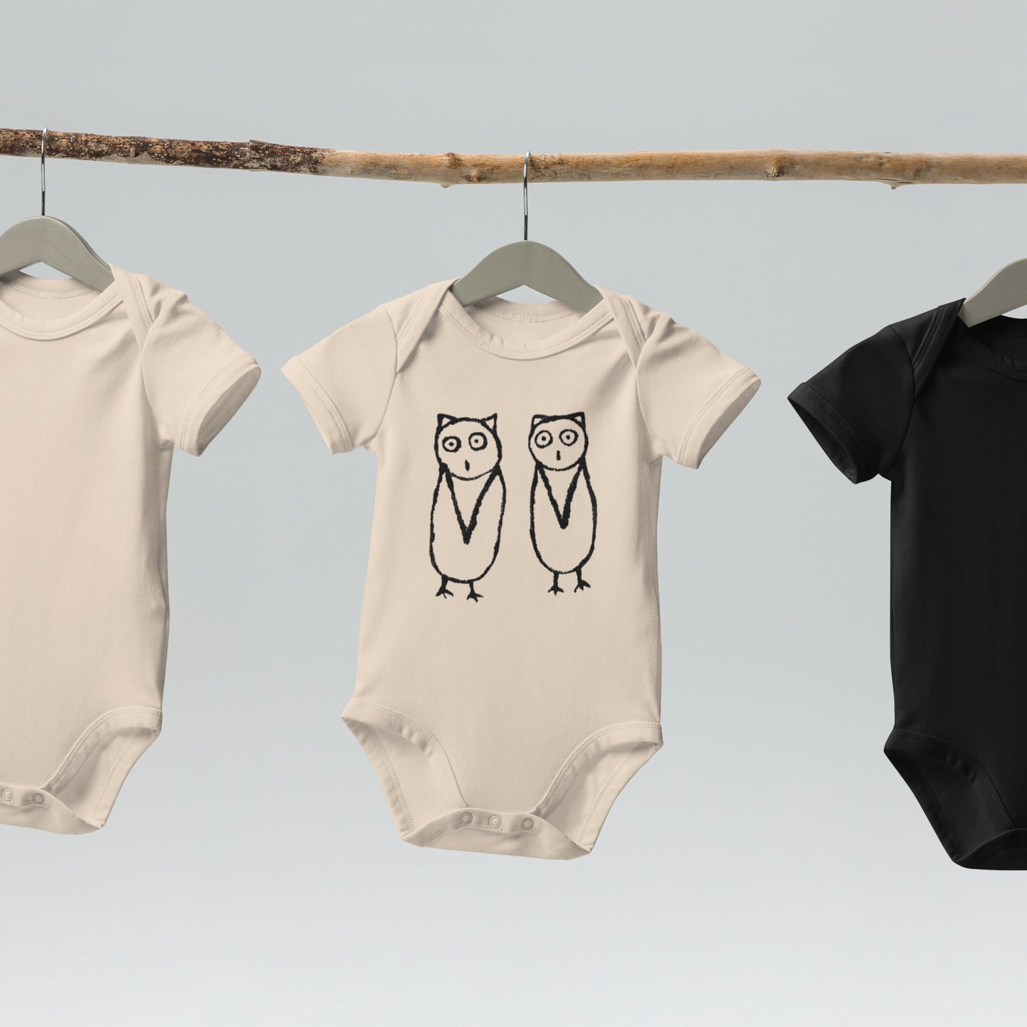 Two Owls Organic cotton baby romper