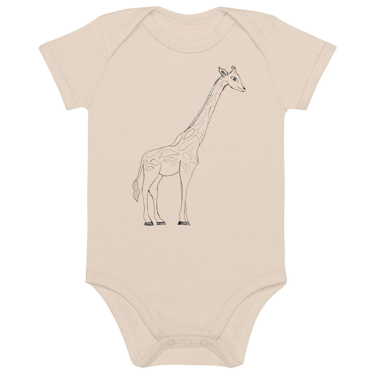 Two Owls Giraffe Organic cotton baby romper