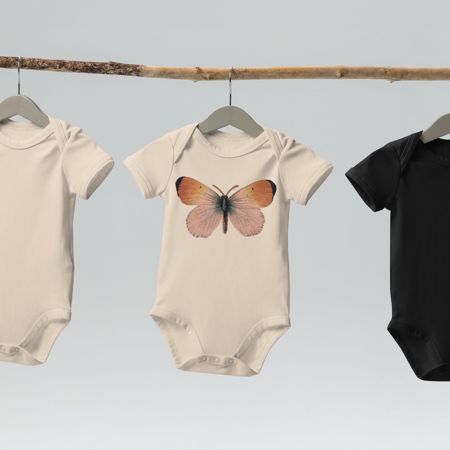 Two Owls Little Rose Butterfly Organic cotton baby romper