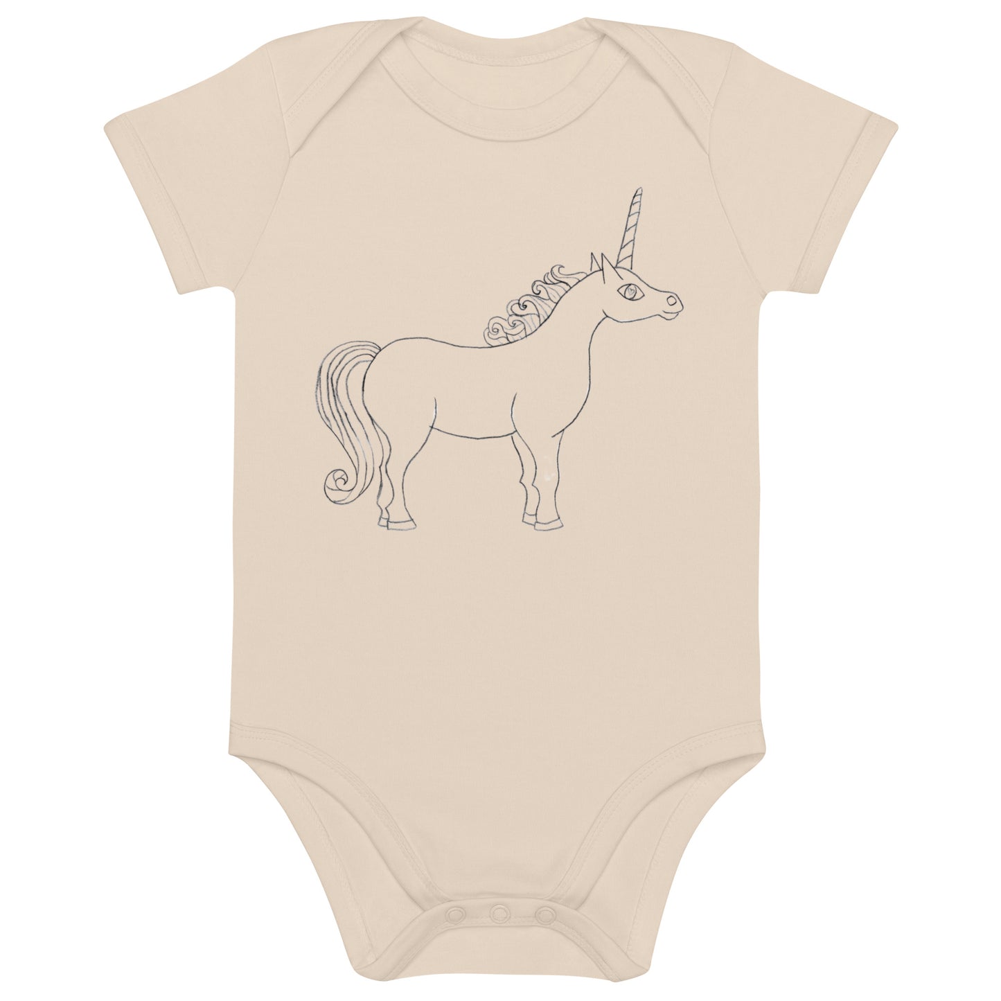 Two Owls Unicorn Organic cotton baby romper