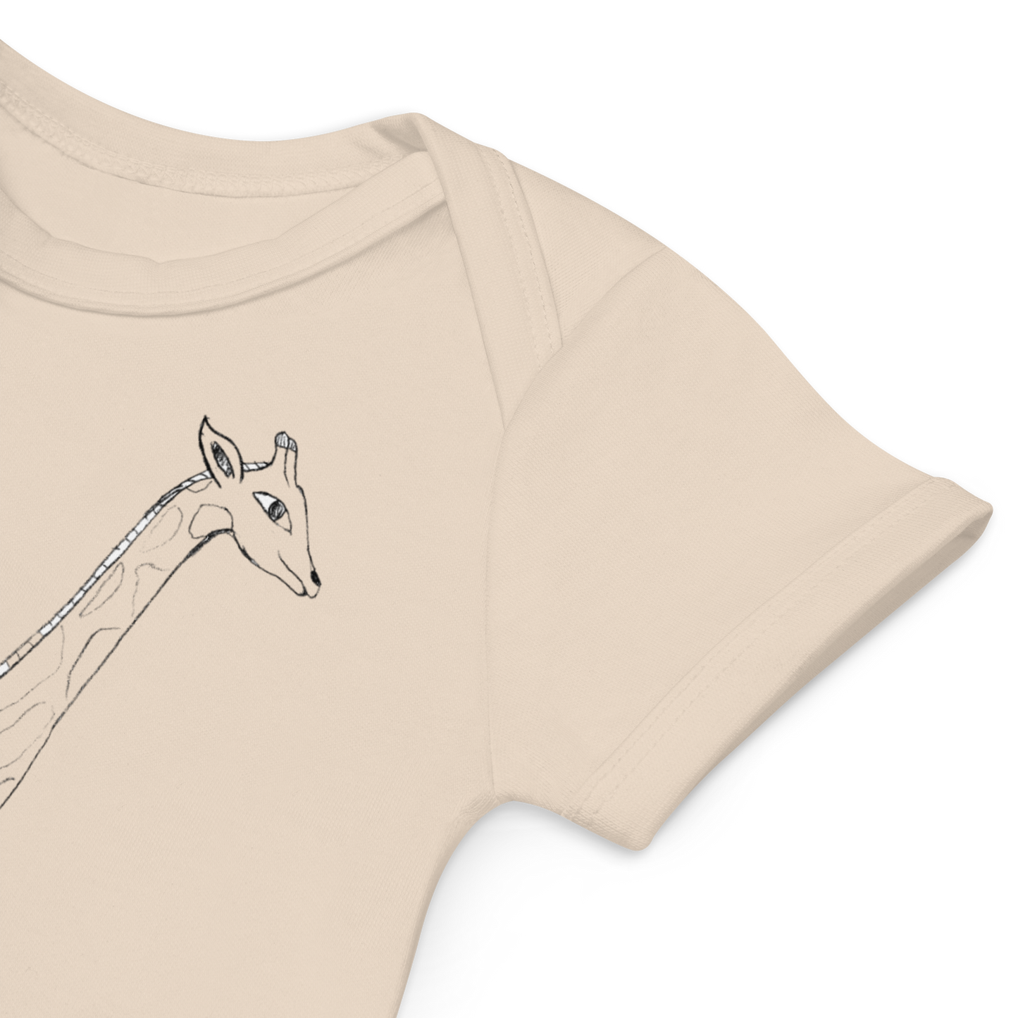 Two Owls Giraffe Organic cotton baby romper