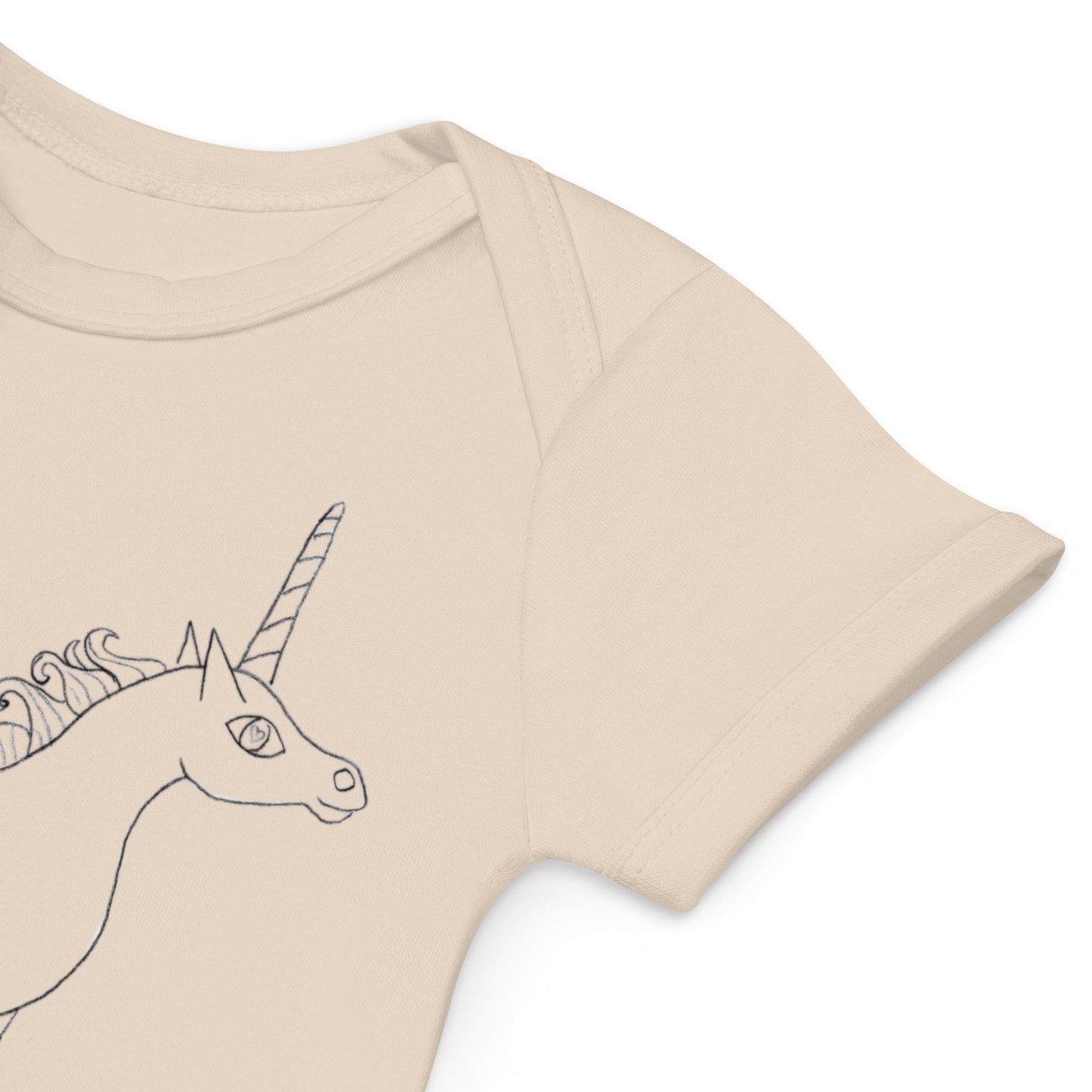 Two Owls Unicorn Organic cotton baby romper