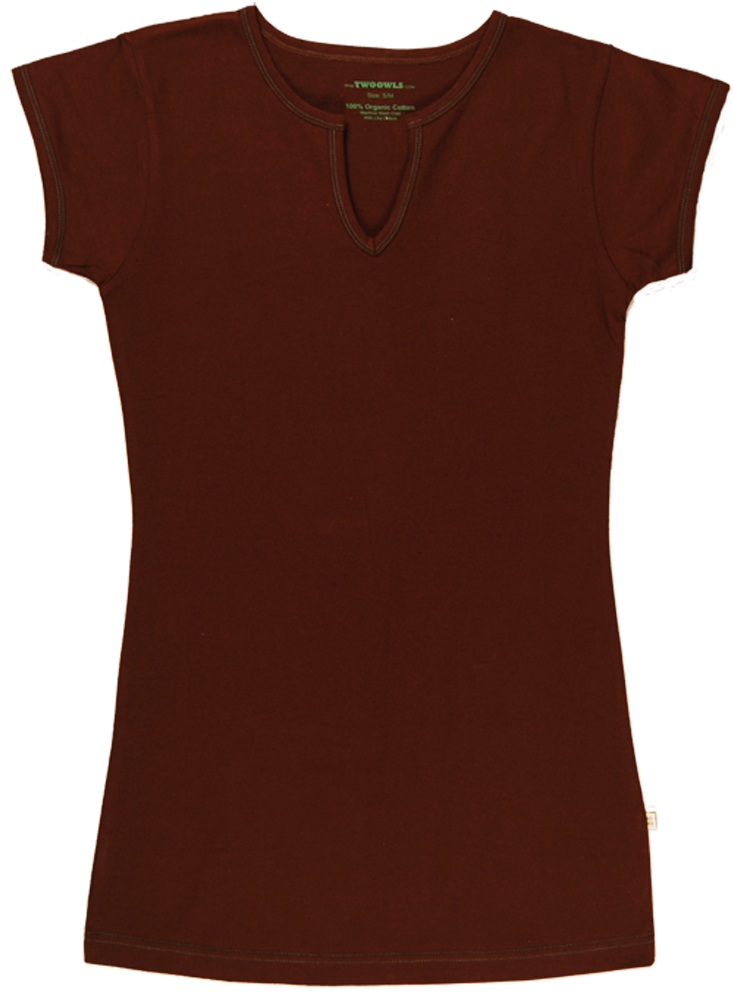 TwOOwls Brown/Blue Short Sleeve Tee -100% organic cotton