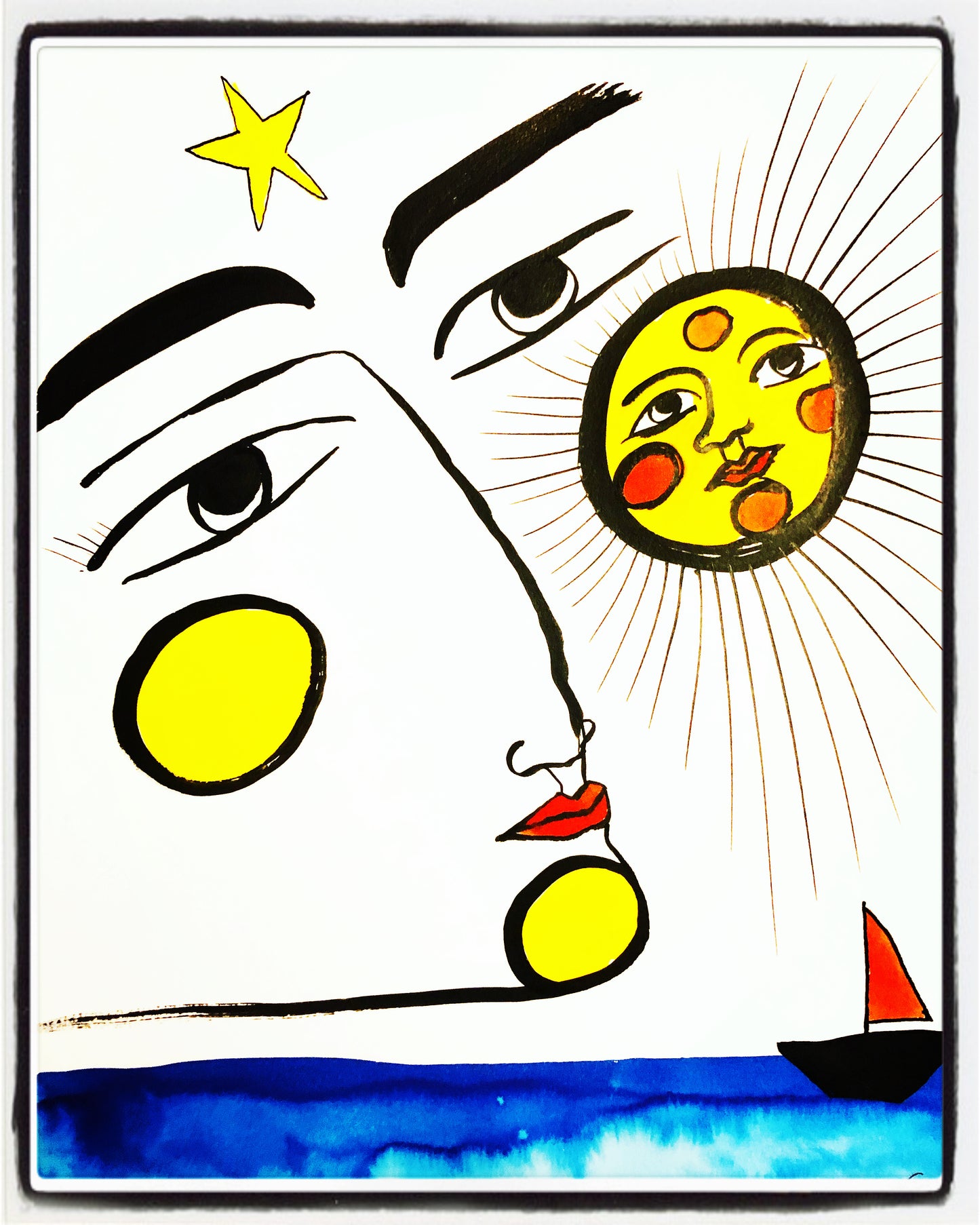 Fine Art Print “The sky and the sun over the ocean"