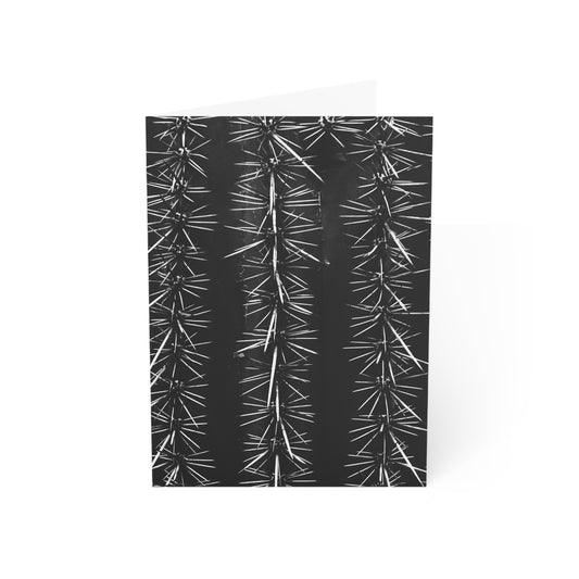 Spiked Cactus in Black & White Greeting Card (1pc or 10pc)