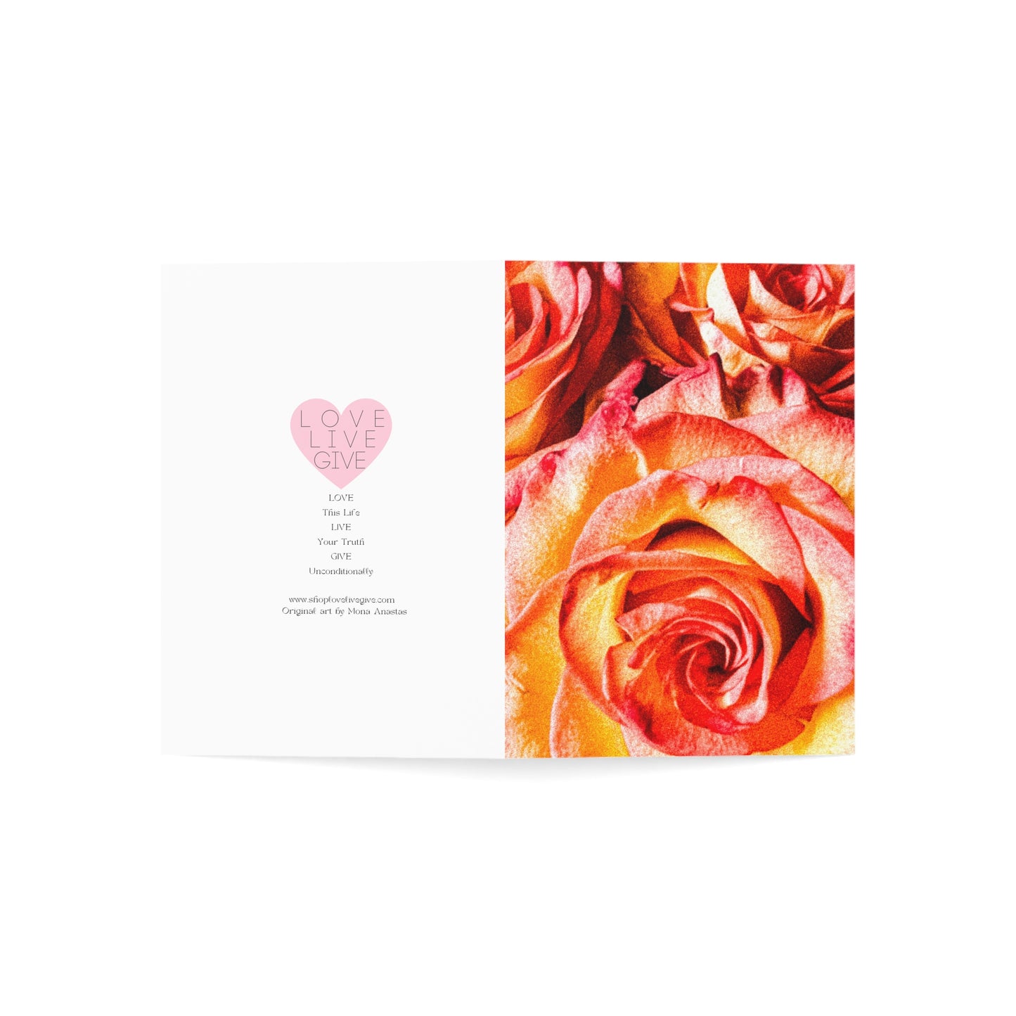 Kitchen Table Roses Greeting Card (1pc or 10pc)