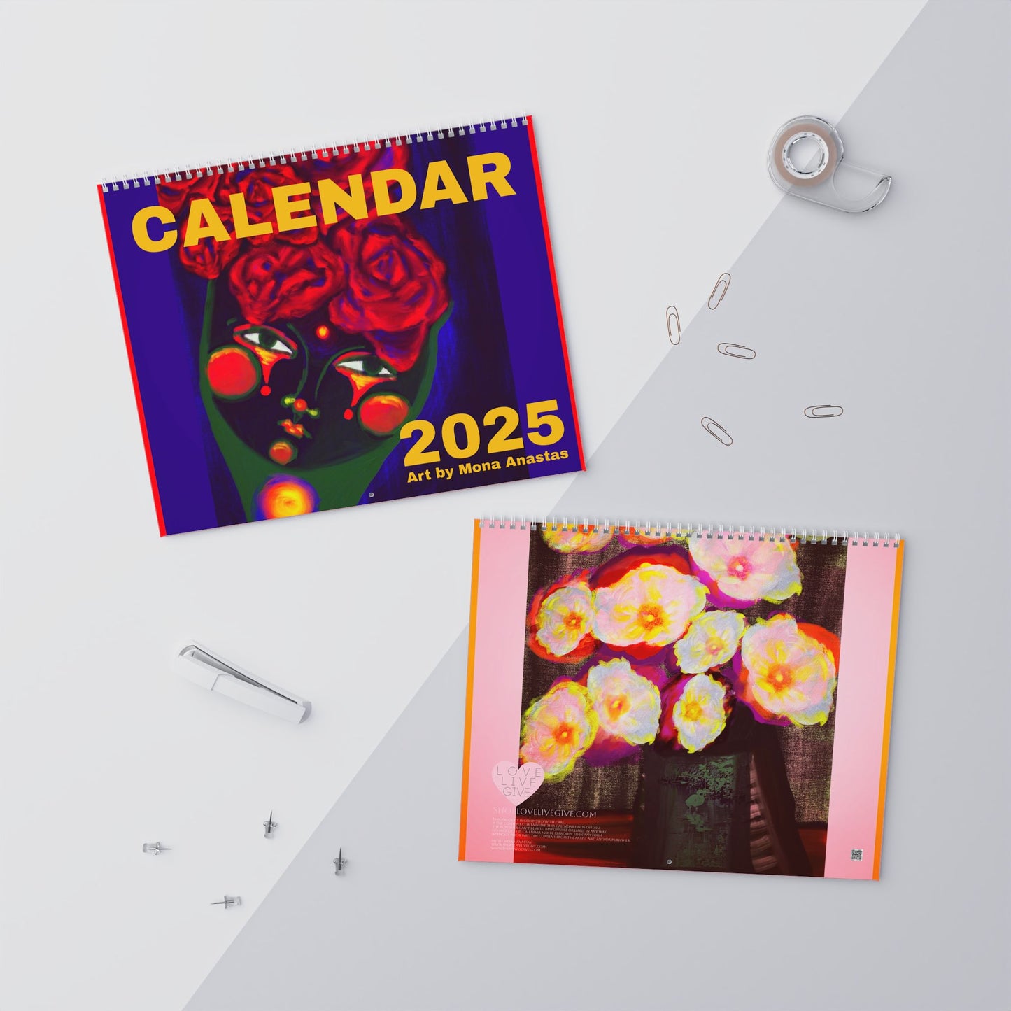 Paintings by Mona Anastas Wall Calendar (2025)