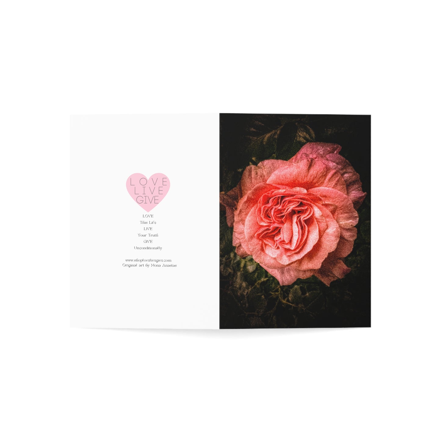 Morning Rose Greeting Card (1pc or 10pc)