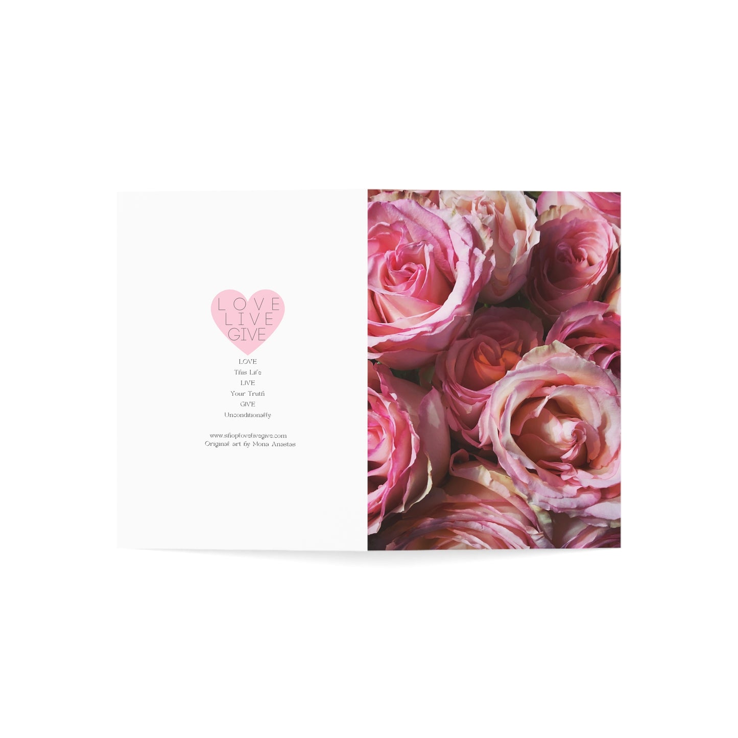 Market Roses Greeting Card (1pc or 10pc)