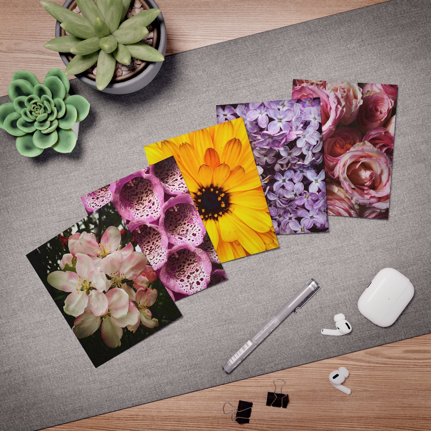 Spring Bouquet Greeting Card Set (5-Pack)