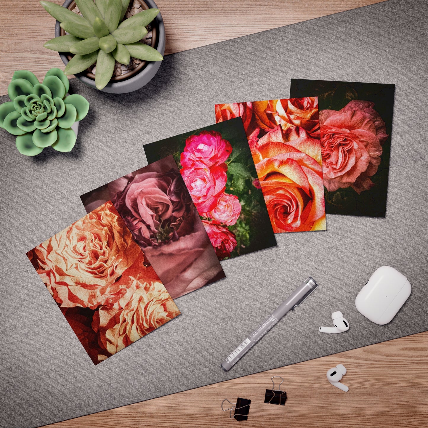 Rose Garden Greeting Card Set (5-Pack)