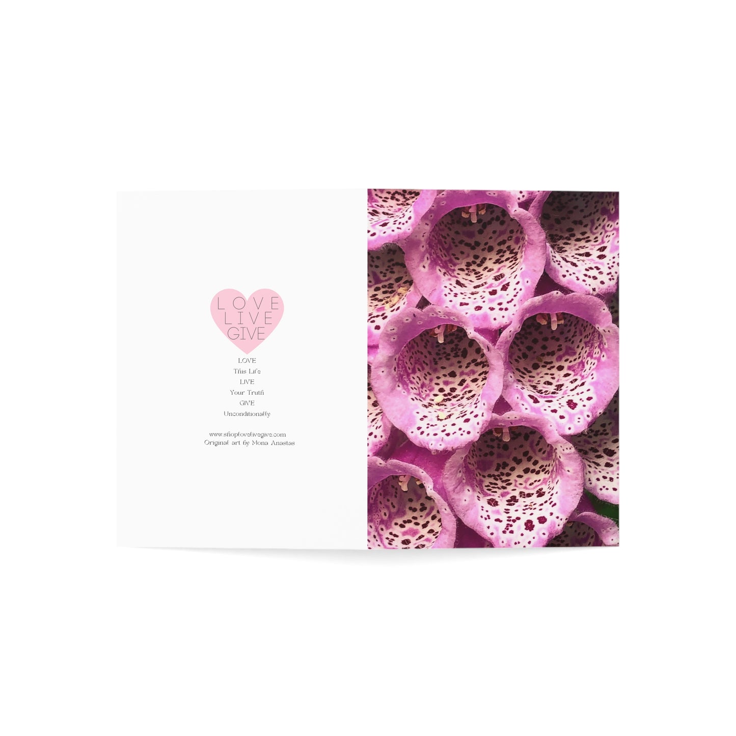 Foxglove Love Greeting Card (1pc or 10pc)