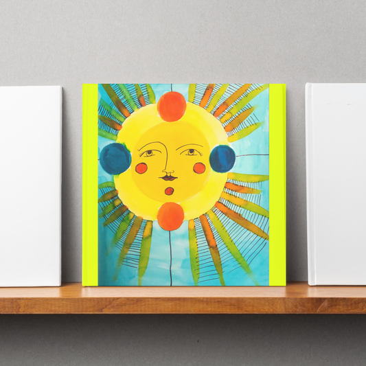 Radiant Sun Journal 8.5" x 8.5" Blank Page Journal: Art by Mona Anastas