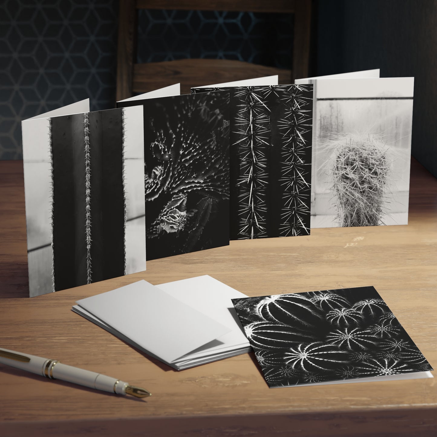 Cactus in Black & White Greeting Card Set of 5