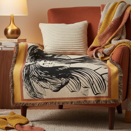 Morning Hair Woven Blanket