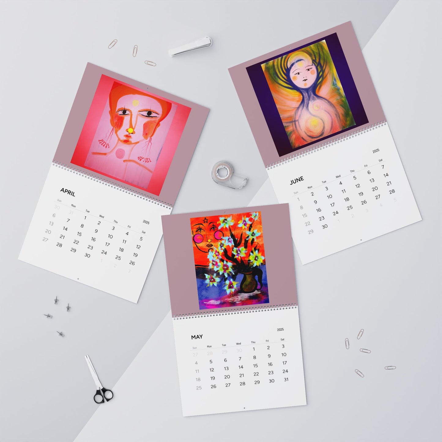 Paintings by Mona Anastas Wall Calendar (2025)