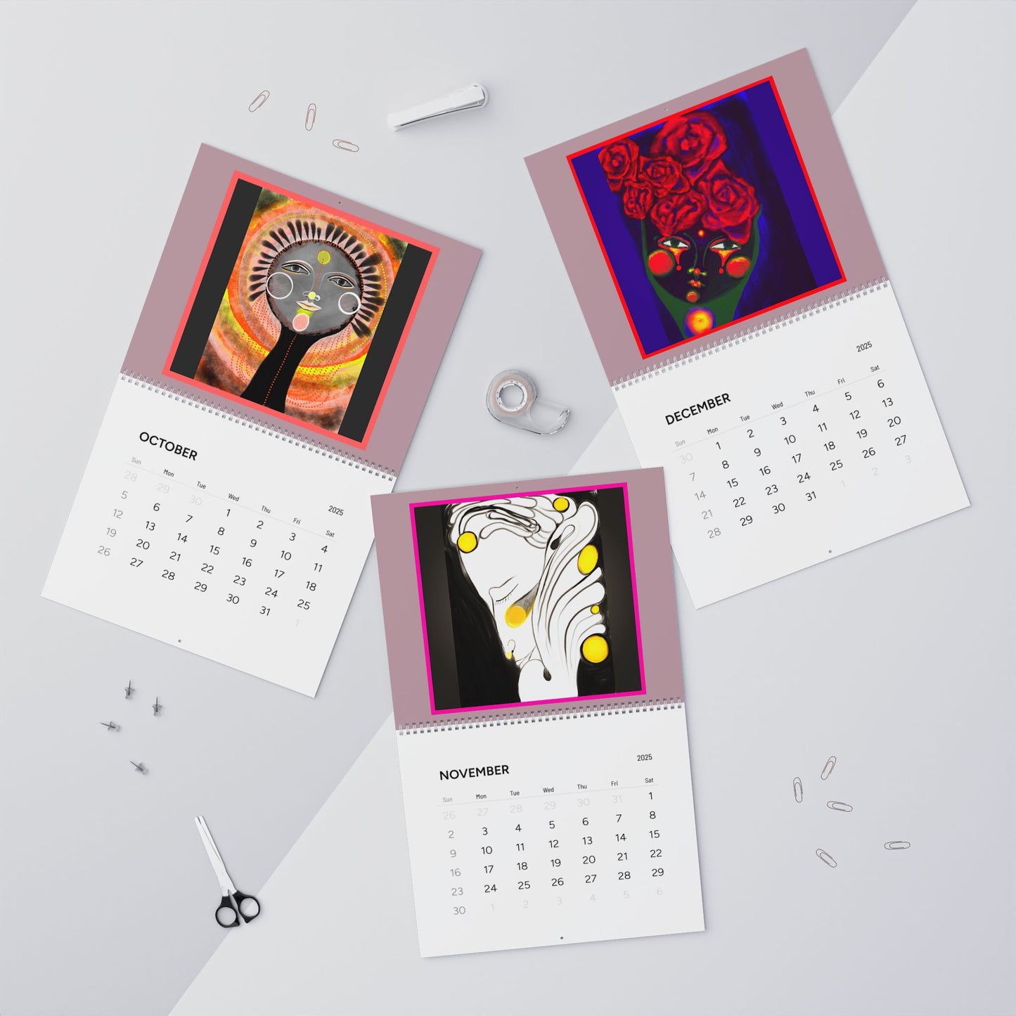 Paintings by Mona Anastas Wall Calendar (2025)