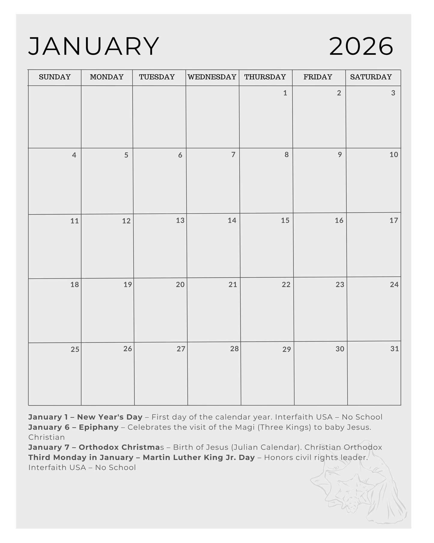 2026 United Desk Calendar and Planner - Art by Mona Anastas