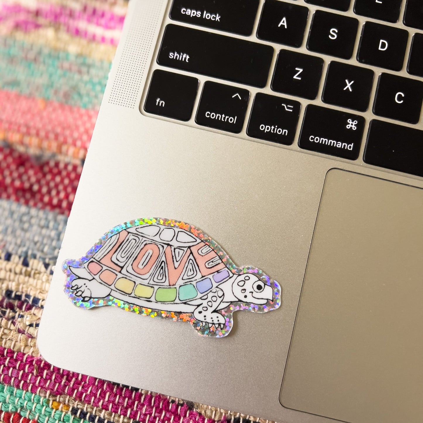 Love Turtle GLITTER Sticker