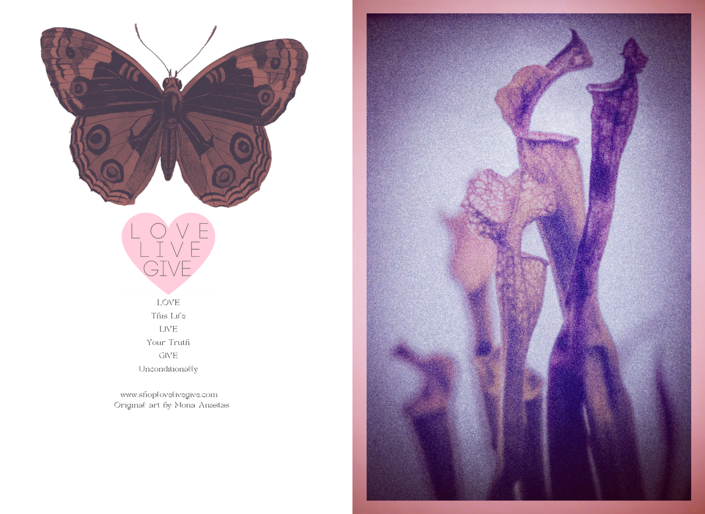 Pitcher Plant in Shades of Pink and Lavender Journal: Art by Mona Anastas