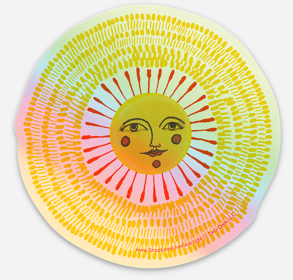 Radiant Sun Holographic Sticker