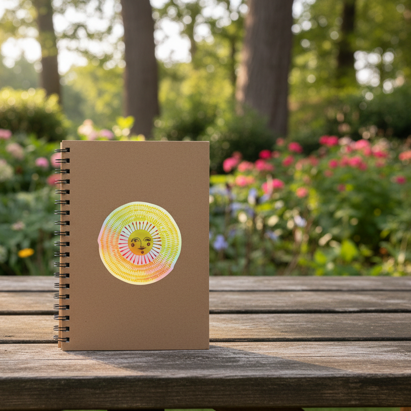 Radiant Sun Holographic Sticker