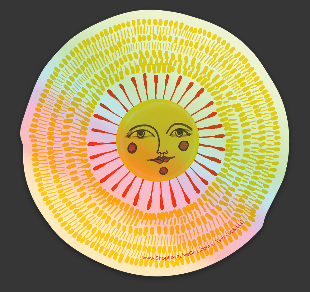 Radiant Sun Holographic Sticker