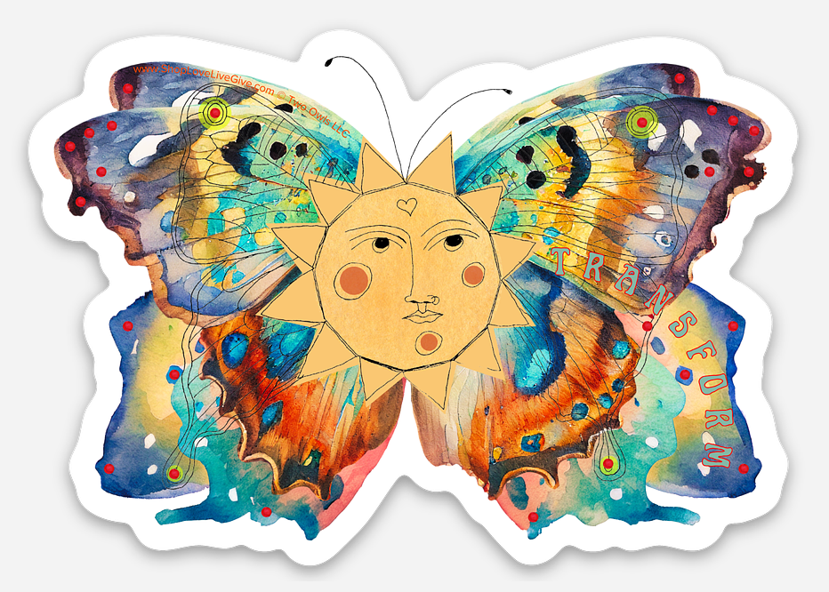 Butterfly Sun Transform Sticker