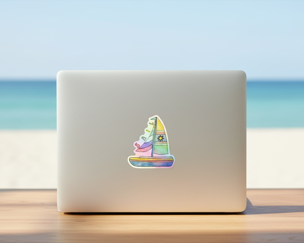 SAIL Sail Boat Holographic Sticker