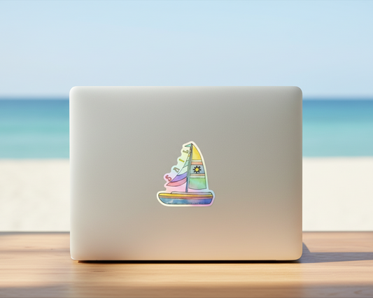 SAIL Sail Boat Holographic Sticker