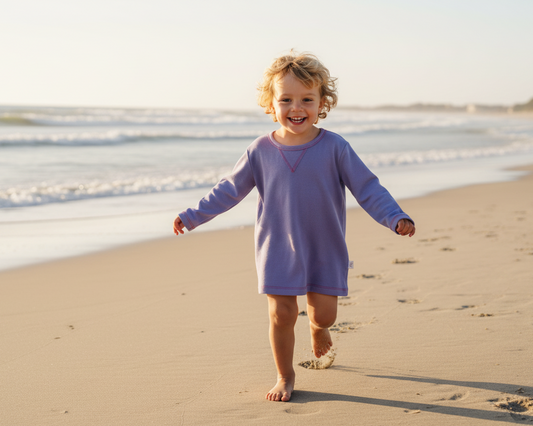 TwOOwls W. Blue/Red Baby Long Sleeve Tunic Tee -100% organic cotton-Made in the USA (Copy) (Copy)