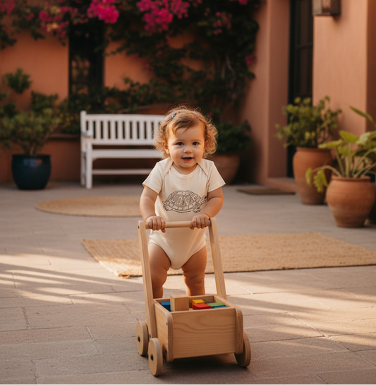 Two Owls LOVE Turtle Organic cotton baby romper