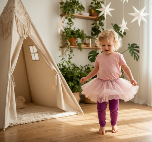 TwOOwls Plum/Pink Baby Long Legging -100% organic cotton-Made in the USA